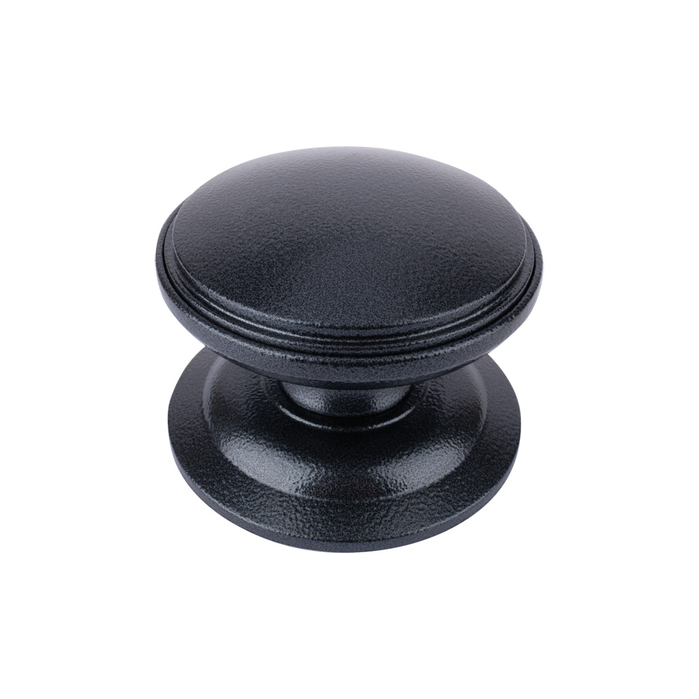 Timber Series Decorative Round Centre Door Knob (100mm) - Antique Black